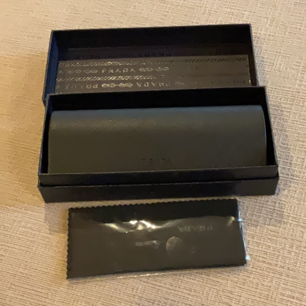 Prada Eyeglass box ,Eyeglass hard case and lens cleaning cloth